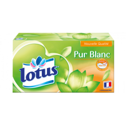 Boite Mouchoir Lotus Pure Blanc